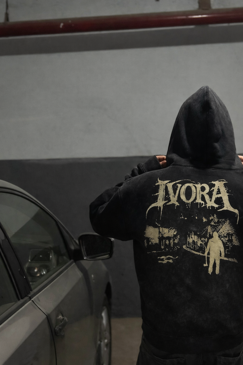 IVORA "BUTCHER" Zip Up Washed Hoodie