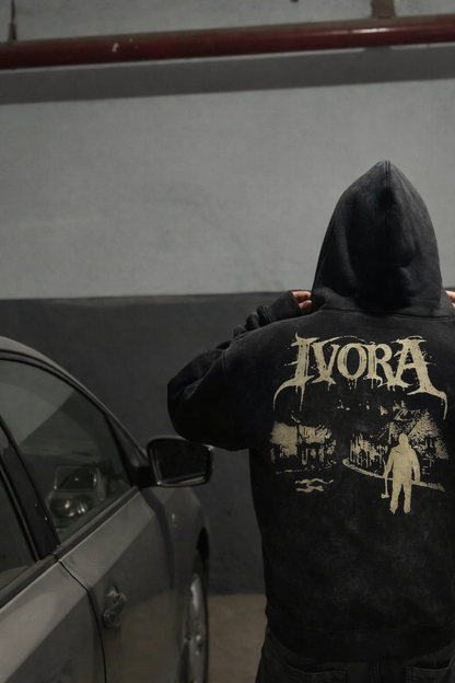 IVORA "BUTCHER" Zip Up Washed Hoodie